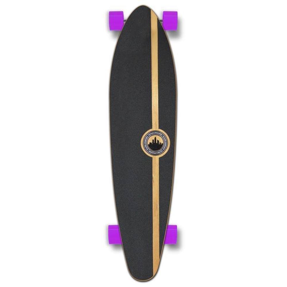 Yocaher Kicktail Longboard Complete - Natural M108