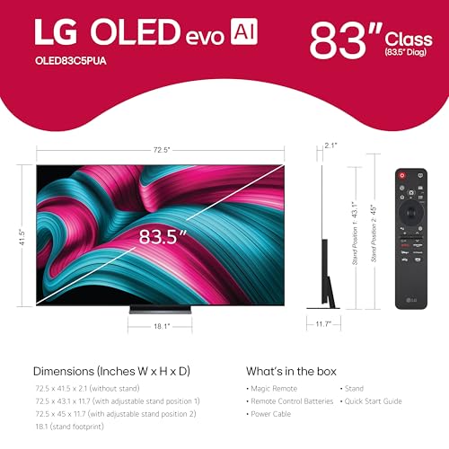 LG 55-Inch Class OLED evo AI 4K C5 Series Smart TV Y73906