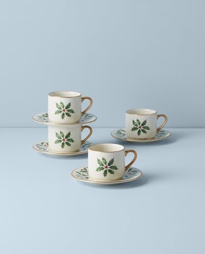 Lenox 18 Oz Stoneware Holiday Cocoa Mug, Red/Green D279