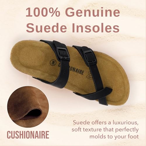 CUSHIONAIRE Women's Luna Cork Footbed Sandal I795