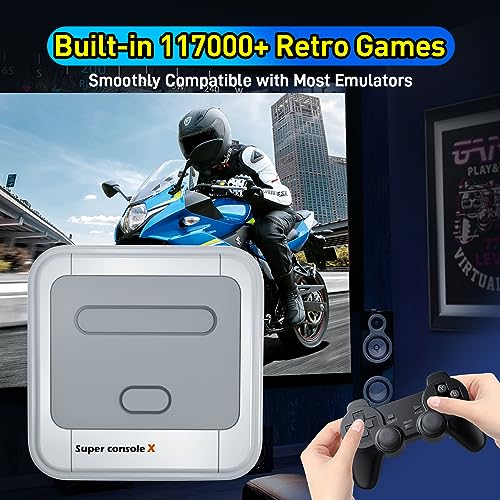Kinhank Super Console X Retro Video Game Console with 2 Gamepads 128GB G979567