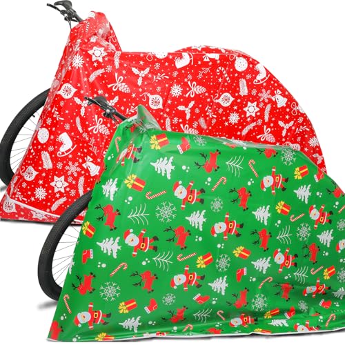 Christmas Gift Bags Assorted Sizes, 22pcs Drawstring Reusable Plastic D786