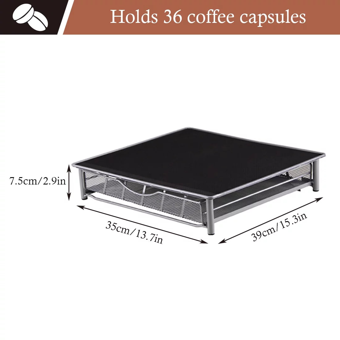 Isyunen K-Cup Holder Drawer Storage for Keurig Coffee Pods, 36 Capacity H394