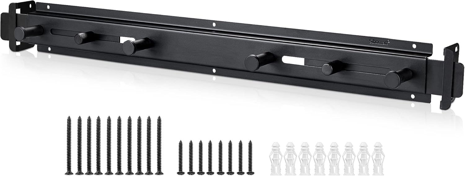 Door Barricade Bar with Door Hook Door Hanger (SUS) Patented Design for Security Reinforcement and Home Protection. Stop House Invasion and Intruder on Front Door, Bathroom and Bedroom. Childproof.