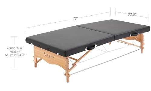 Sierra Comfort Low-Level Portable Massage Table SC-1004 Black K54765