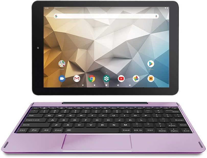 RCA Tablet 10" Quad-Core 2GB RAM 32GB with Detachable Keyboard Android 9 Pie Lavender O996513