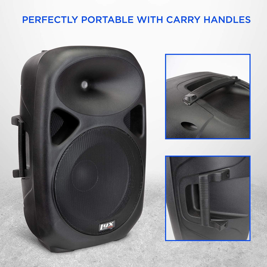 LyxPro SPA15 15 Portable PA Speaker System with Tripod Stand B731014