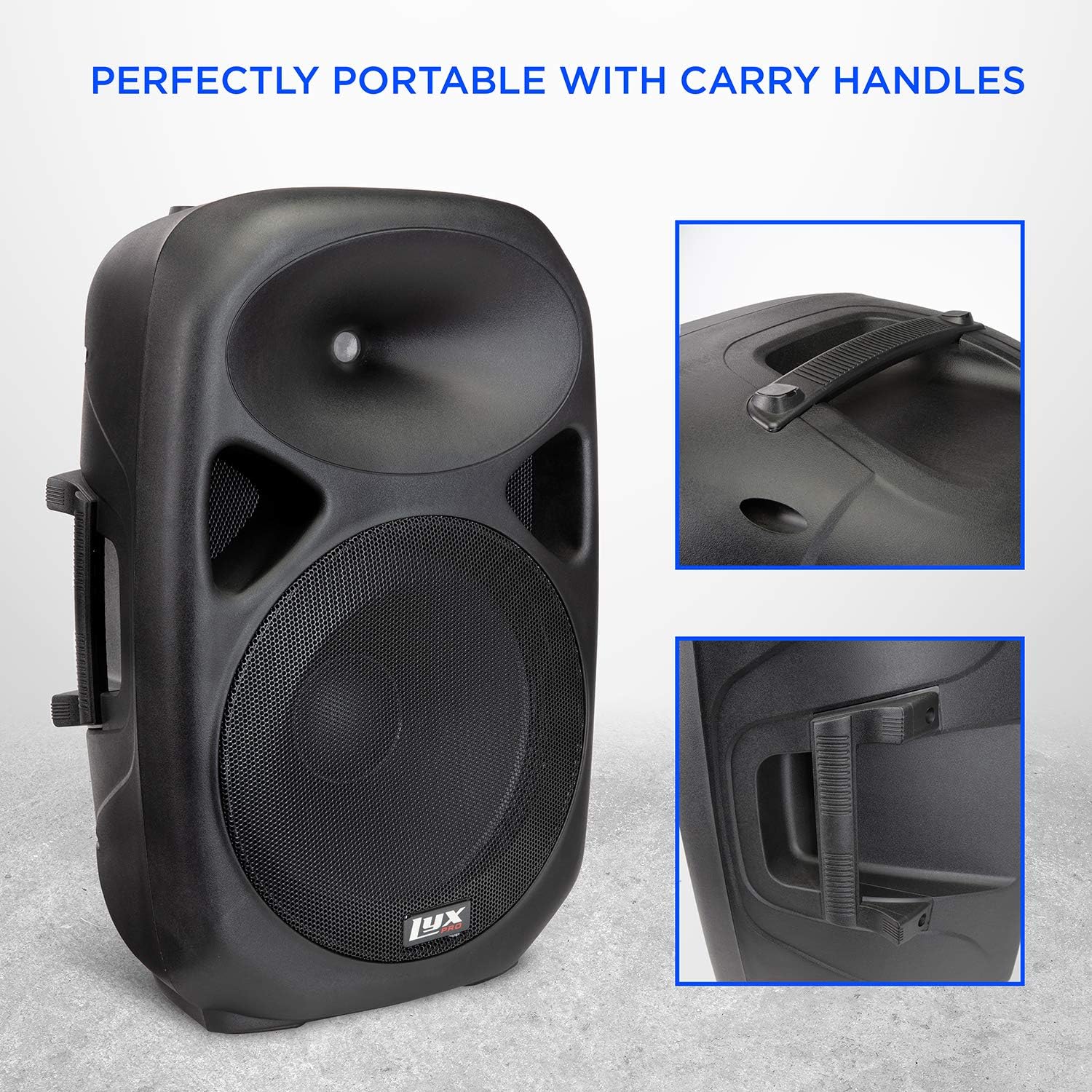 LyxPro SPA15 15 Portable PA Speaker System with Tripod Stand B731014