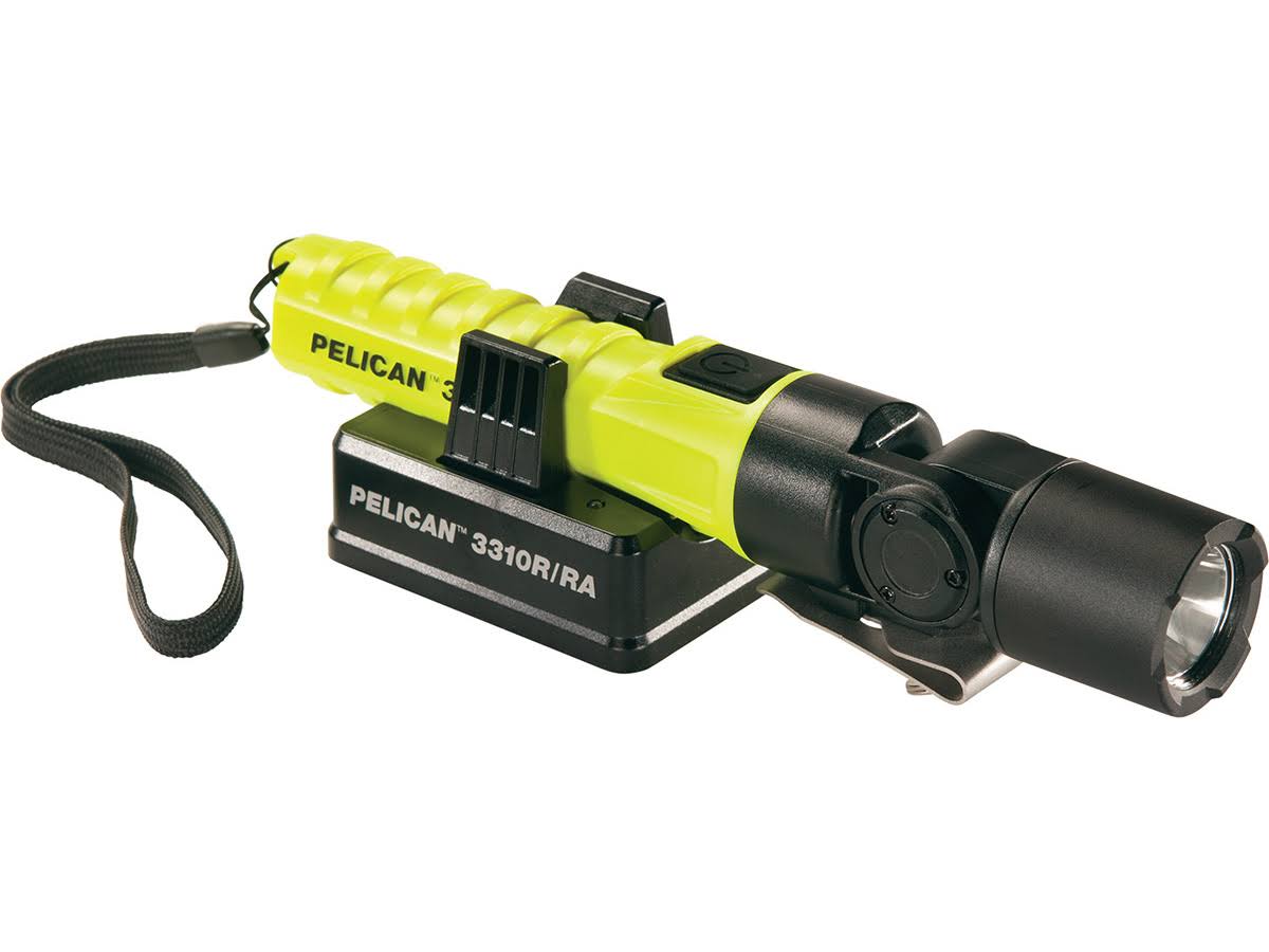 Pelican 3310R-RA Right-Angle Rechargeable Flashlight Yellow J64687