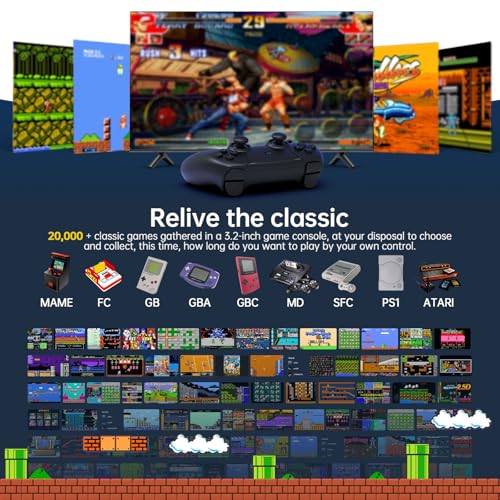 Wireless Retro Game Console with 20,000+ Games, 4K HDMI, 64GB Black C7917