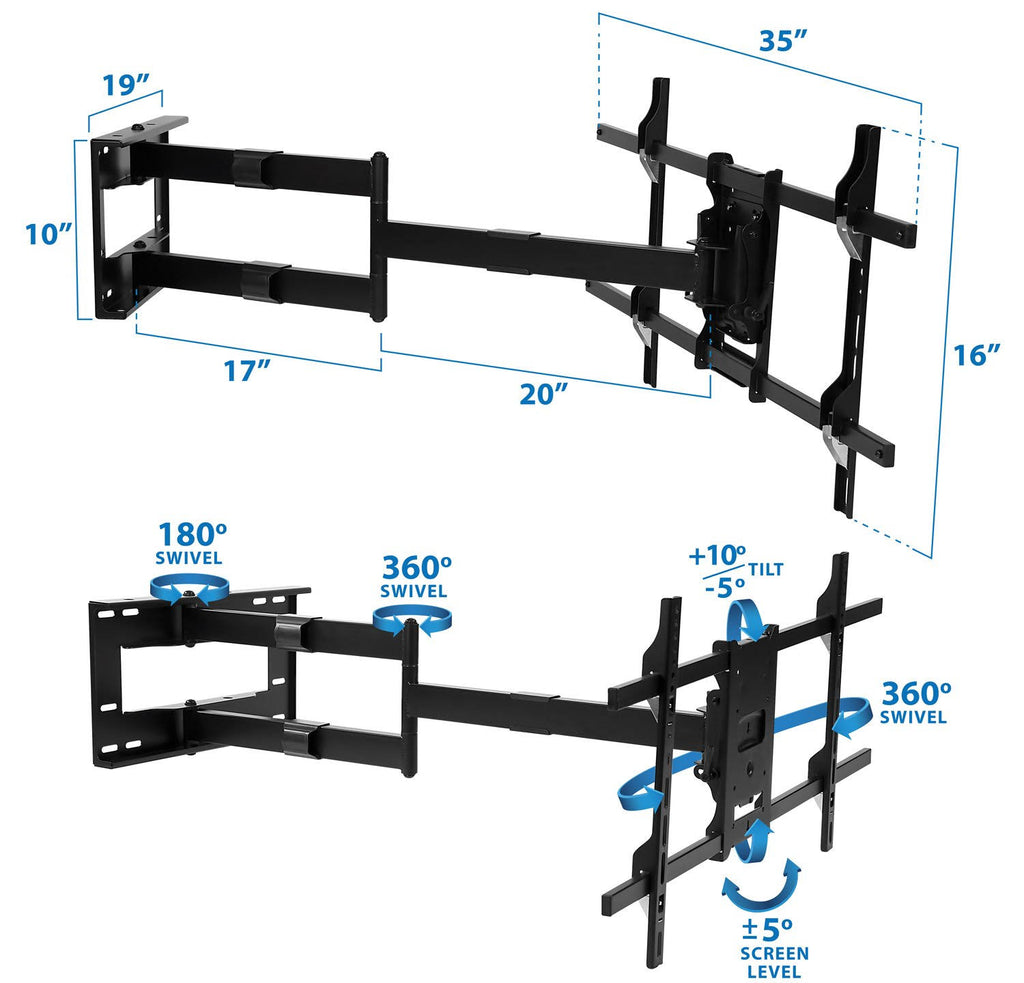 Mount-It! Extending Long Arm TV Mount for 42-70 Displays (MI-372) I480136