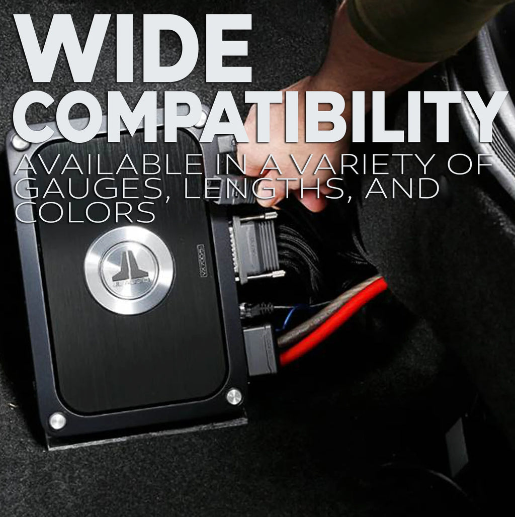BEST CONNECTIONS 8Ga 25ft Black/Red Translucent Car Power/Ground Wire D451