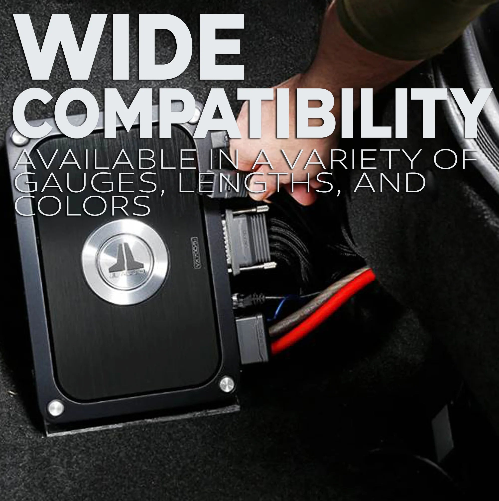 BEST CONNECTIONS 8Ga 25ft Black/Red Translucent Car Power/Ground Wire D451