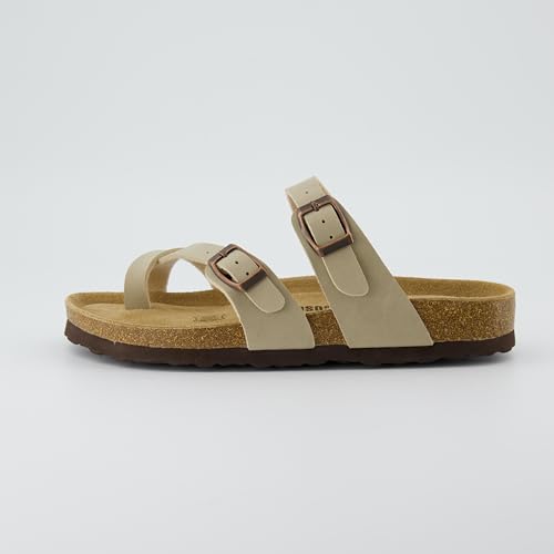 CUSHIONAIRE Women's Luna Cork Footbed Sandal I795