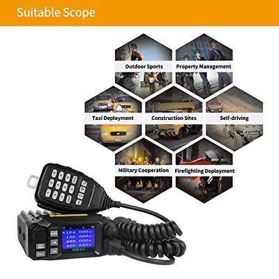 Radioddity DB25 Pro Dual Band Quad-standby Mini Mobile Radio 25W Vehicle Transceiver B71729