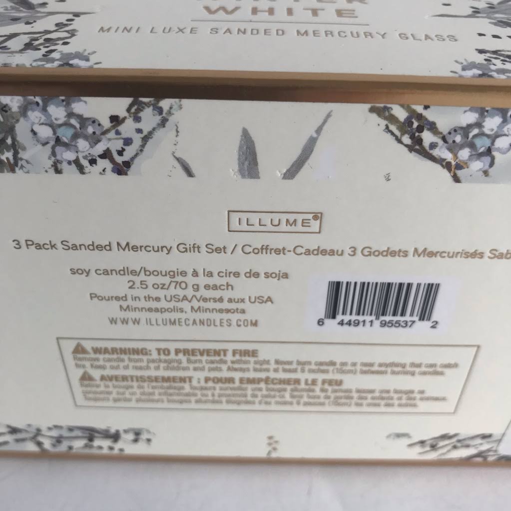 Illume Candle Mini Luxe Winter White 3 Pack O665104