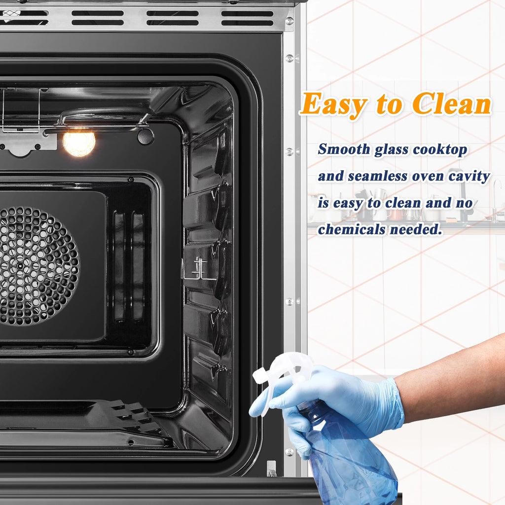 Lanbo 24 inch 2.9 Cu.ft Freestanding Electric Range with Air Fry and Convection Oven O961668