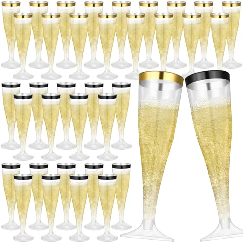 36 Pcs Plastic Champagne Flutes 4.5 oz Clear Toasting Glasses for Party V61372