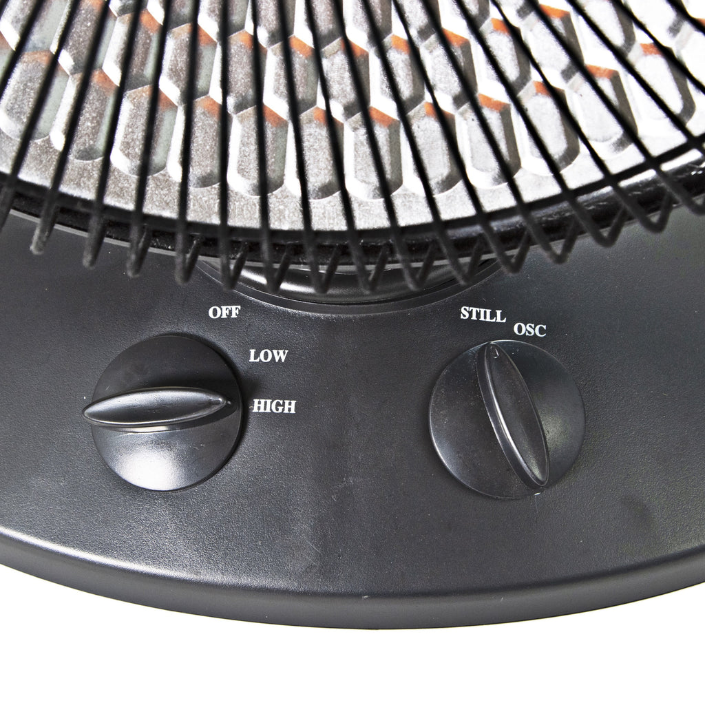 Comfort Zone 700/1000W Oscillating Parabolic Heater with Tip-Over Protection Z34043