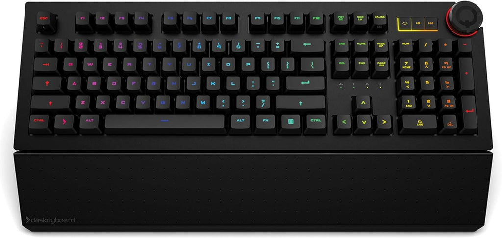 Das Keyboard 4 Professional Wired Mechanical Keyboard, Cherry MX Brown, Aluminum Top, Black D662147