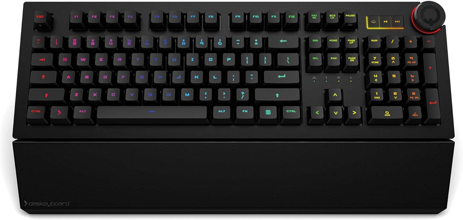 Das Keyboard 4 Professional Wired Mechanical Keyboard, Cherry MX Brown, Aluminum Top, Black D662147