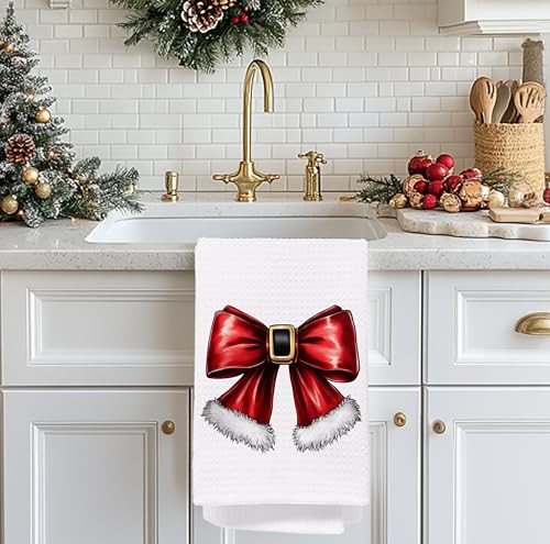 Christmas Tree Kitchen Towels - Neutral Christmas Hand Towels, 16 x 24 Inch V47794