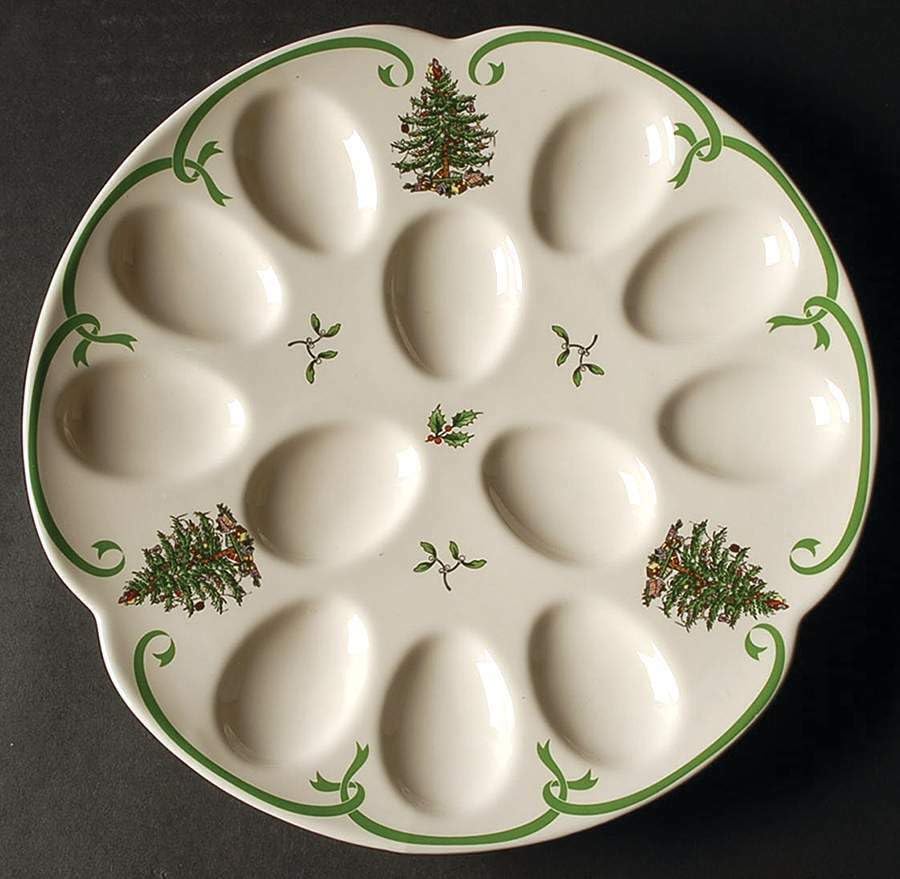 Spode Christmas Tree 14-Inch Tree-Shaped Porcelain Serving Platter H48565