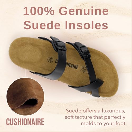 CUSHIONAIRE Women's Luna Cork Footbed Sandal I795