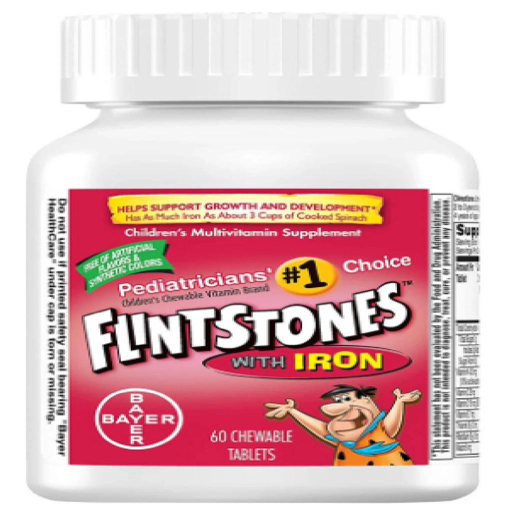 Flintstones Children's Multivitamin with Iron Chewables, 60 ct, 3 pack G33837