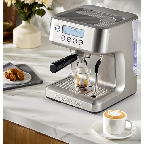 CASABREWS Ultra Espresso Machine with LCD Display and Milk Frother F67569