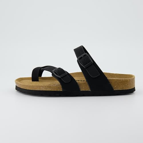 CUSHIONAIRE Women's Luna Cork Footbed Sandal I795