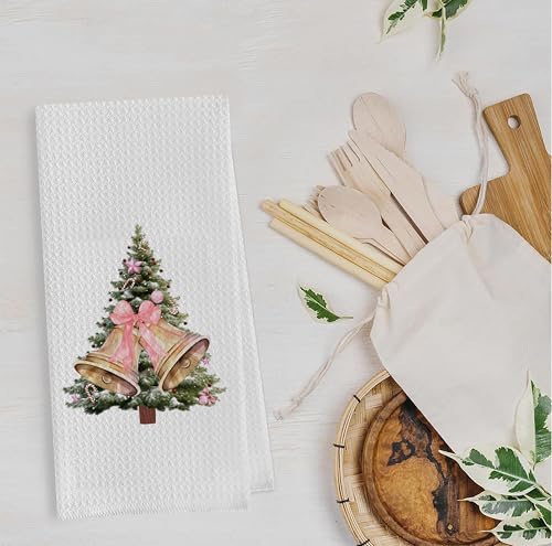 Christmas Tree Kitchen Towels - Neutral Christmas Hand Towels, 16 x 24 Inch V47794