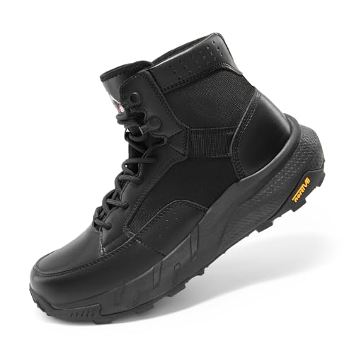 NORTIV 8 Men's Lightweight Leather Combat Boots W79068