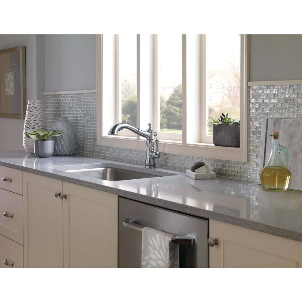 Delta 4197-RB-DST Cassidy Single Handle Pull-Out Kitchen Faucet, Venetian Bronze P279
