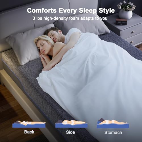 AMADA HOMEFURNISHING 12 Inch Queen Memory Foam Mattress, Medium Firm, CertiPUR-US Certified H1004