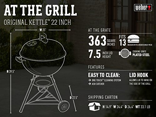 Weber Original Kettle 22-Inch Charcoal Grill J2739