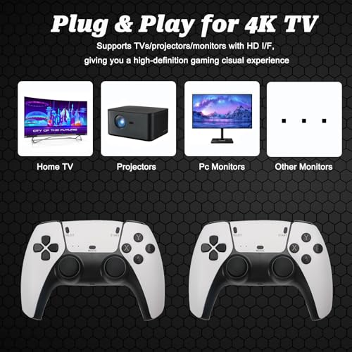 Hikonia Retro Game Console with 20000 Games, 4K HDMI, Dual Controllers M829