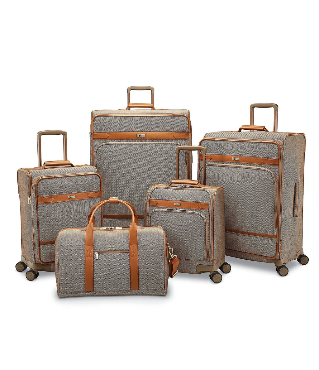 Hartmann Herringbone Deluxe Expandable Spinner Carry-On - Terracotta U3342