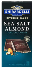 GHIRARDELLI Intense Dark Chocolate Bar, Sea Salt Almond (Pack of 3)