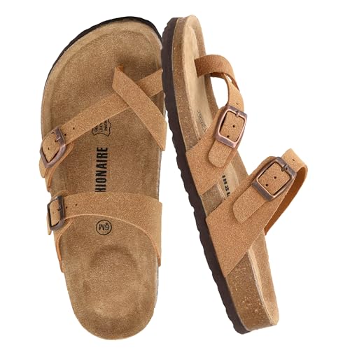 CUSHIONAIRE Women's Luna Cork Footbed Sandal I795