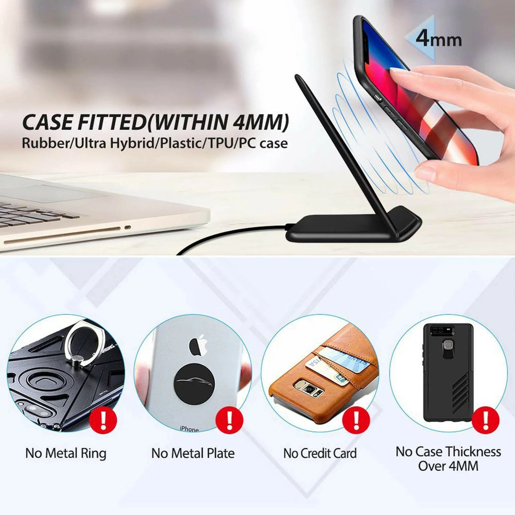 Wireless Charger for Samsung Galaxy S24/Ultra/Plus, 10W Fast Stand Detachable J8879
