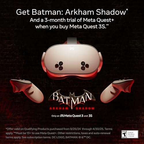 Meta Quest 3 512GB with Batman: Arkham Shadow and 3-Month Meta Quest+ Trial E64343