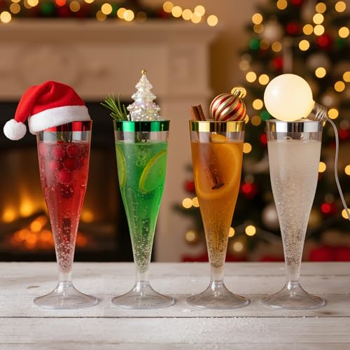 36 Pcs Plastic Champagne Flutes 4.5 oz Clear Toasting Glasses for Party V61372