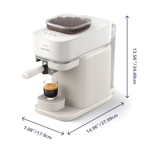 Philips Baristina Espresso Machine, Compact, 16 Bar Pump Pressure, Black B155