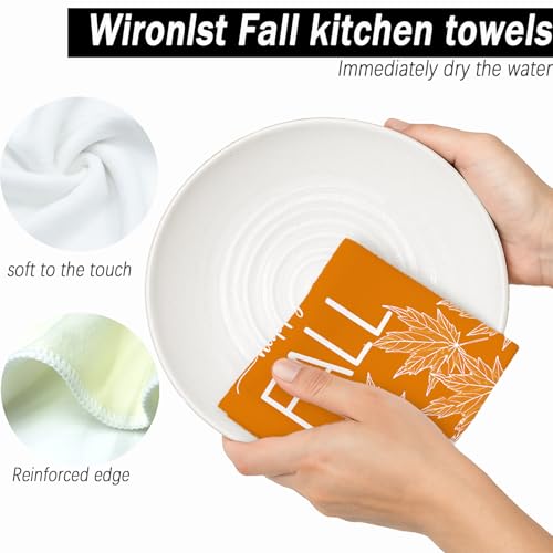 Wironlst Christmas Kitchen Hand Dish Towels 4PCS Buffalo Plaid 18x26 M198