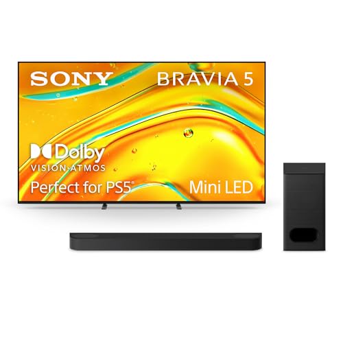 Sony BRAVIA 5 65 Inch Mini LED 4K Smart Google TV with XR Processor, 2025 Model V700322