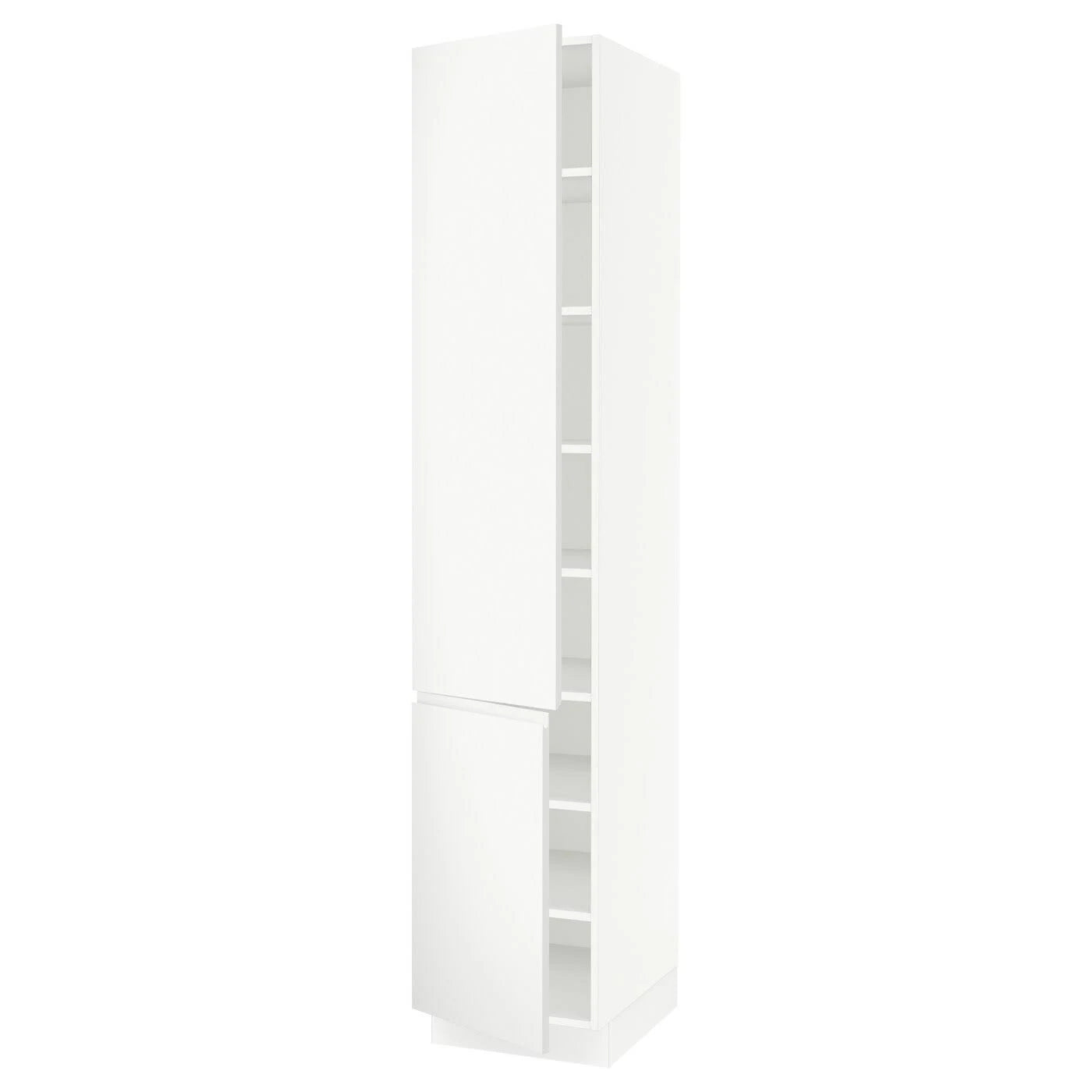 IKEA - SEKTION High Cabinet with shelves/2 Doors, white/Voxtorp Matt White, 18x24x90 79345810