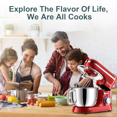 HOWORK Electric Stand Mixer 6.5QT Stainless Steel Bowl, Blue P383969