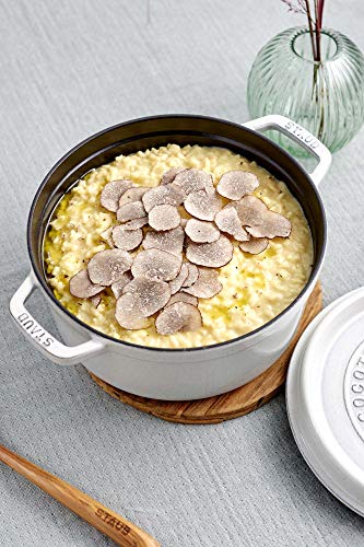 STAUB Cast Iron Dutch Oven 5.5-qt Round Cocotte, Black Matte P4487