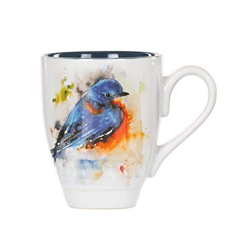 Dean Crouser Cardinal Watercolor Stoneware Mug 16 oz N1410